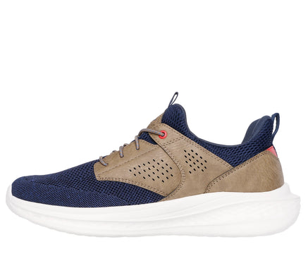 SKECHERS Slade Breyer Navy/Tan Relaxed Fit Sneaker Shoe Men's sizes 7-14/NEW!!