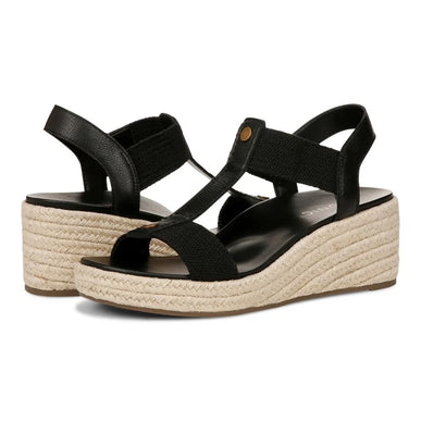 Vionic Calera Black Leather Slingback Wedge Sandal Women's sizes 5-11/NEW!!!