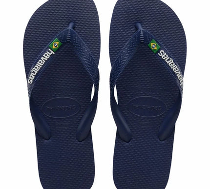 Havaianas Brazil Logo Navy Flip Flop Sandal Women sizes 35-36-41-42