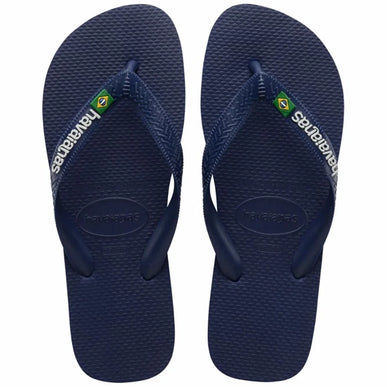 Havaianas Brazil Logo Navy Flip Flop Sandal Women sizes 35-36-41-42
