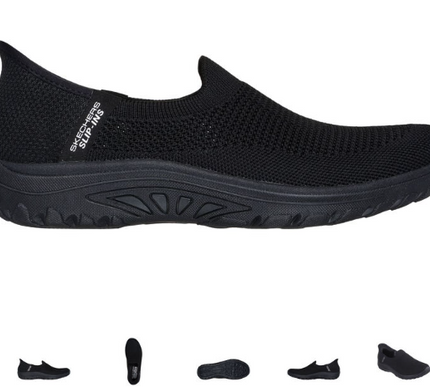 SKECHERS Reggae Fest Slip-ins Black Slip-on Sneaker Women's sizes 5-11/NEW!!!