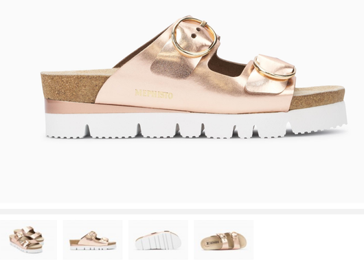 Mephisto Vandy Old Pink Leather Slide Comfort Sandal Women's sizes 35-42 NEW!!!