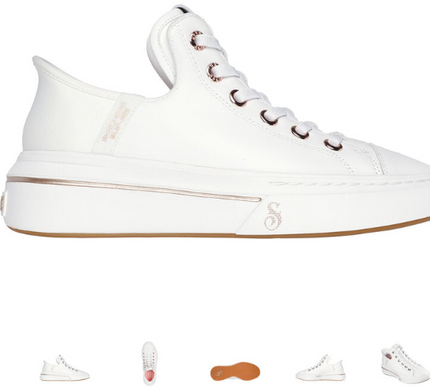 SKECHERS Snoop One - OG White Leather Slip-ins Sneaker Women's sizes 5-12/NEW!!!