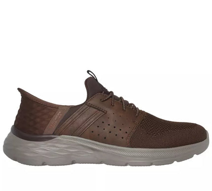 SKECHERS Garner Newick Dark Brown Slip-ins Sneaker Shoe Men's sizes 7-14/NEW!!!