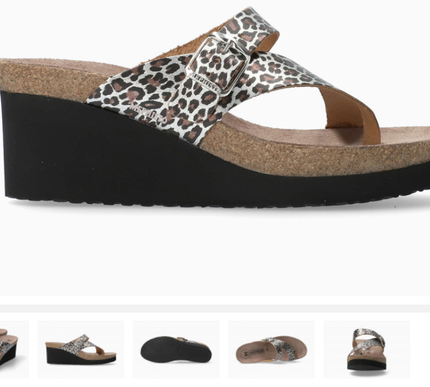 Mephisto Tyfanie Brown Panther Wedge Comfort Sandal Women's sizes 35-42 NEW!!!