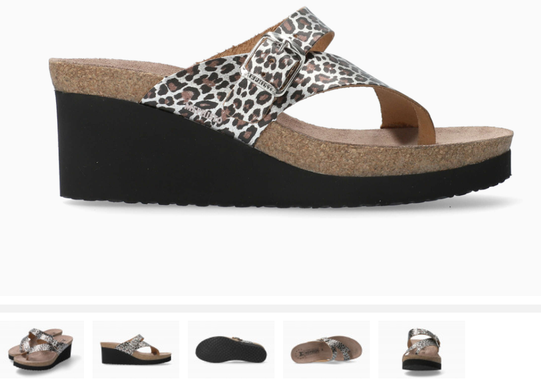 Mephisto Tyfanie Brown Panther Wedge Comfort Sandal Women's sizes 35-42 NEW!!!