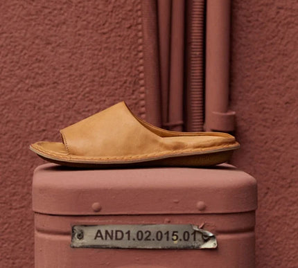 VIBAe SAINT TROPEZ Fawn Tan Leather Sandal EU Unisex sizes W6/36-M15/48 NEW