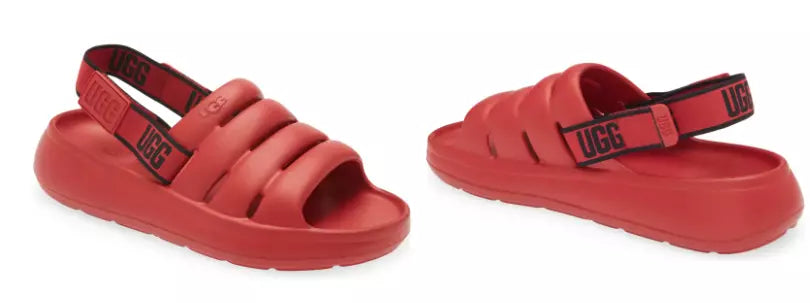 UGG Sport Yeah EVA Sandal Samba Red Sling-back Men's US sizes 9-13/NEW!!!