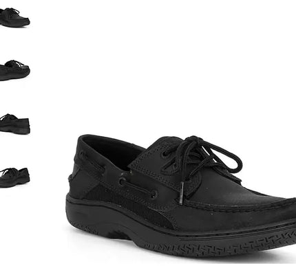 Sperry Top-Sider Billfish 3-Eye Black Out Boat Shoe Mens sizes 7-14 Medium/NEW!!