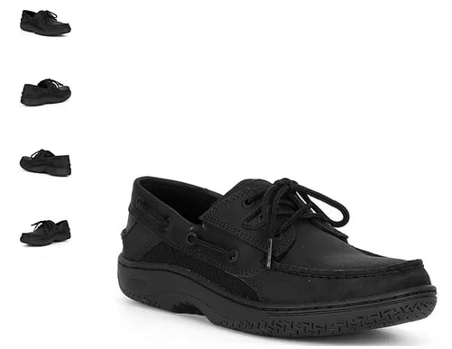 Sperry Top-Sider Billfish 3-Eye Black Out Boat Shoe Mens sizes 7-14 Medium/NEW!!