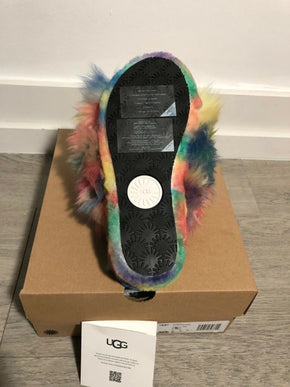 UGG Fluff Yeah Pride Rainbow Slide Slipper Sandal Women's US sizes 5-13-NEW