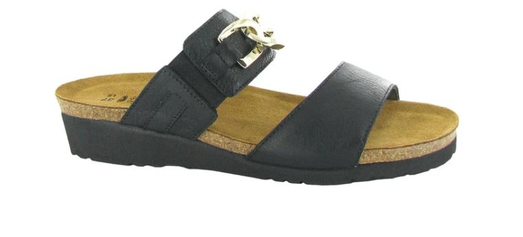 Naot Victoria Elegant Soft Black Leather Sandal Women's sizes 35-42/NEW!!!