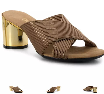 Onex Alma Cross Slide Bronze Wedge Sandal Women's US sizes 5-11/NEW!!!