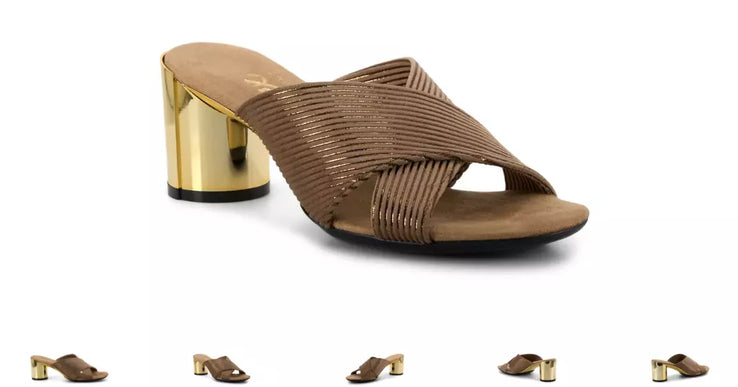 Onex Alma Cross Slide Bronze Wedge Sandal Women's US sizes 5-11/NEW!!!