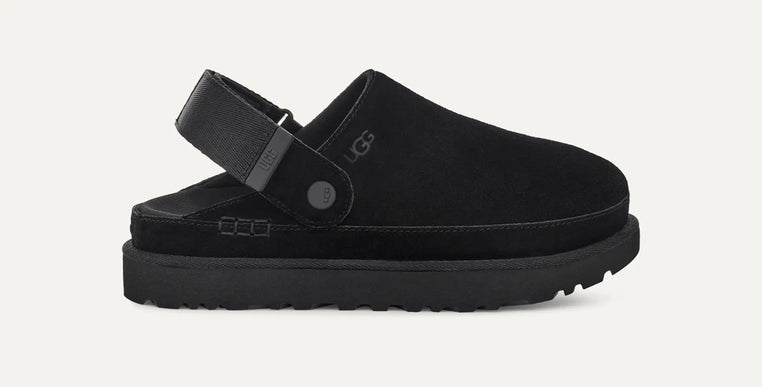 UGG Goldenstar Clog Black Suede Platform Womens US sizes 5-12/NEW