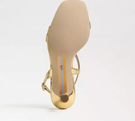Sam Edelman Prance Amber Gold Strappy Heel Sandal Women's sizes 6-11/ NEW!!