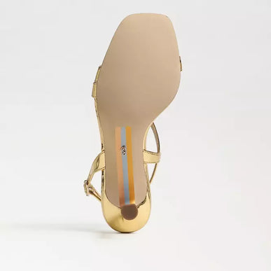Sam Edelman Prance Amber Gold Strappy Heel Sandal Women's sizes 6-11/ NEW!!