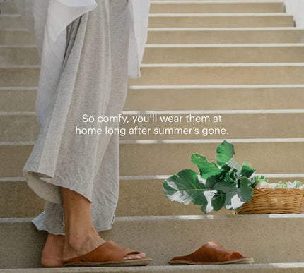 VIBAe SAINT TROPEZ Cognac Leather Sandal EU Unisex sizes W6/36-M15/48 NEW