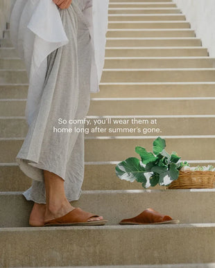 VIBAe SAINT TROPEZ Cognac Leather Sandal EU Unisex sizes W6/36-M15/48 NEW