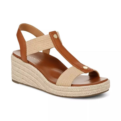 Vionic Calera Camel Leather Slingback Wedge Sandal Women's sizes 5-11/NEW!!!