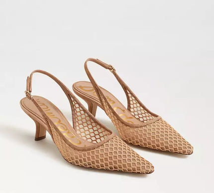 Sam Edelman Bianka Slingback Tan Mesh Pump Women's sizes 6-11/ NEW!!
