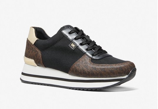 Michael Kors Monique Trainer Sig Brown Logo Sneaker Women's sizes 6-10/NEW!!!