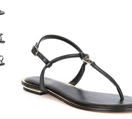 Michael Kors Fanning Black T-Strap Sandal Women's US sizes 6-11/NEW!!!