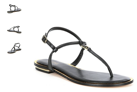 Michael Kors Fanning Black T-Strap Sandal Women's US sizes 6-11/NEW!!!
