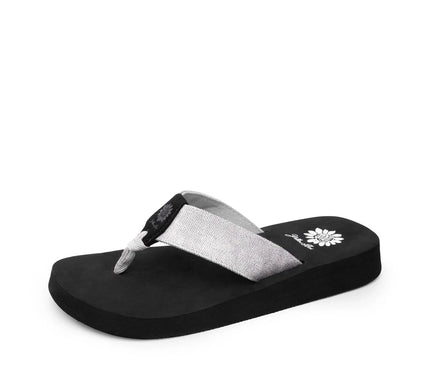 Yellow Box Fremont Silver Flatform Toe Post Sandal Women's sizes 6-10/NEW!!!