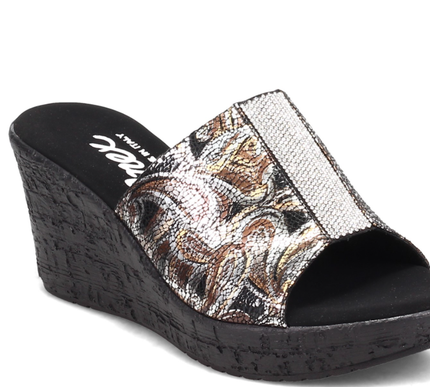 Onex Danica Black w/ Multi Wedge Sandal Women's sizes 6-11/NEW!!!