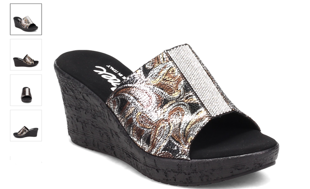 Onex Danica Black w/ Multi Wedge Sandal Women's sizes 6-11/NEW!!!