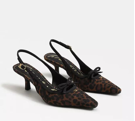 Circus by Sam Edelman Cassidy Black Leopard Slingback Women's sizes 6-11/ NEW!!