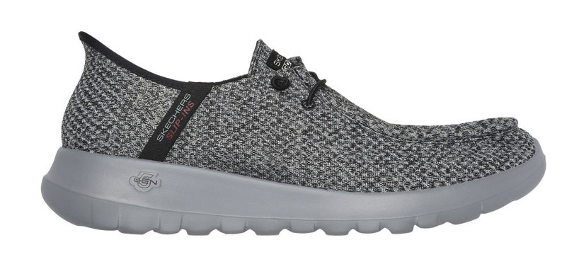 SKECHERS Go Walk Max-Halycon Gray/Black Slip-ins Sneaker Men's sizes 7-12/NEW!!