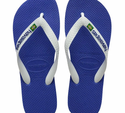Havaianas Brazil Logo Marine Blue Flip Flop Sandal Women sizes 35-36-41-42