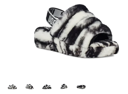 UGG Fluff Yeah Marble Black Slide Slipper Women's US sizes 5-11/NEW!!!