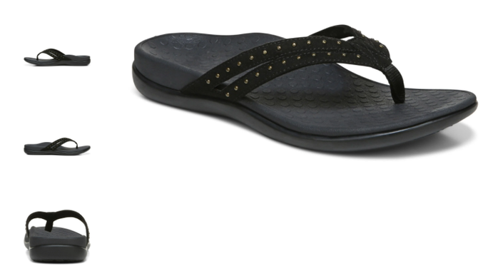 Vionic Tasha Black Toe Post Sandal Flip Flop Women's US sizes 5-12 NEW!!!