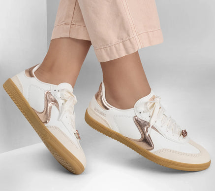 SKECHERS Hotshot Cool Glow White Rosegold Sneaker Women's sizes 5-11/NEW!!!