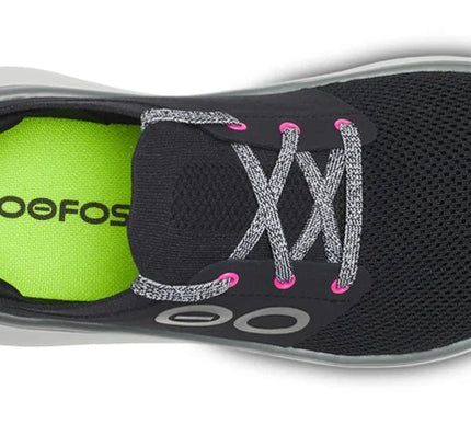 OOFOS OOmy Stride White Black Shoes Sneakers Womens Sizes W6-W11 NEW