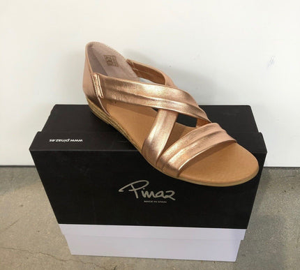 Pinaz Irina Rose Gold Leather Sandal 317 AO  Women's EU sizes 36-41/6-11 NEW!!