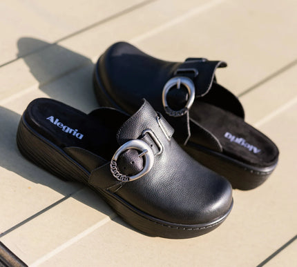 Alegria Osmosis Black Clog Leather Shoe Womens sizes 35-42 NEW