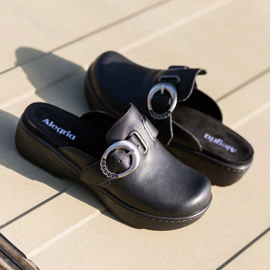 Alegria Osmosis Black Clog Leather Shoe Womens sizes 35-42 NEW