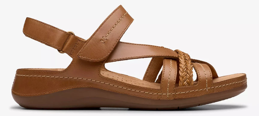 Clarks Cecily Tan Strappy Sandal Womens sizes US 5-11 NEW!!!
