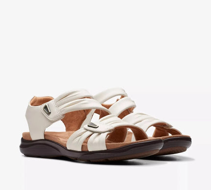 Clarks Kitly Ave White Strappy Sandal Women's sizes US 5-11 NEW