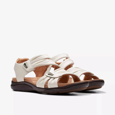 Clarks Kitly Ave White Strappy Sandal Women's sizes US 5-11 NEW