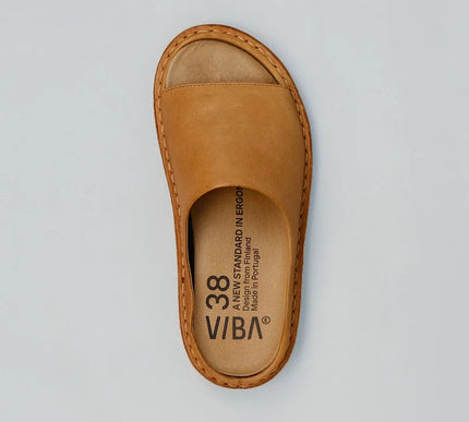 VIBAe SAINT TROPEZ Fawn Tan Leather Sandal EU Unisex sizes W6/36-M15/48 NEW