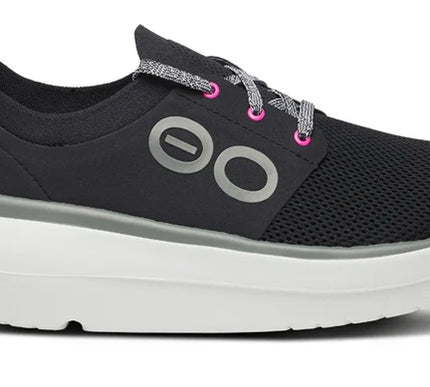 OOFOS OOmy Stride White Black Shoes Sneakers Womens Sizes W6-W11 NEW