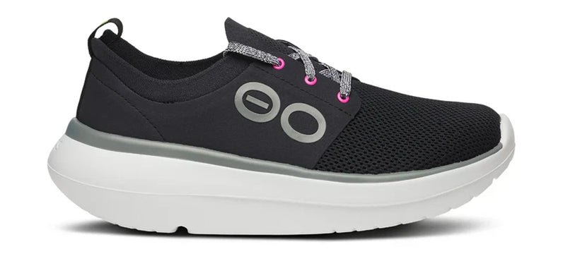OOFOS OOmy Stride White Black Shoes Sneakers Womens Sizes W6-W11 NEW