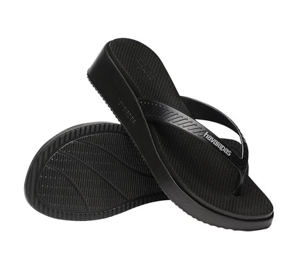Havaianas High Platform II FC Black Flip Flop Sandal Women sizes 37-42 NEW