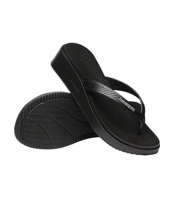 Havaianas High Platform II FC Black Flip Flop Sandal Women sizes 37-42 NEW