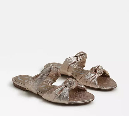 Circus by Sam Edelman Marissa Pleated Gold Sandal Women's US sizes 6-10 NEW!!